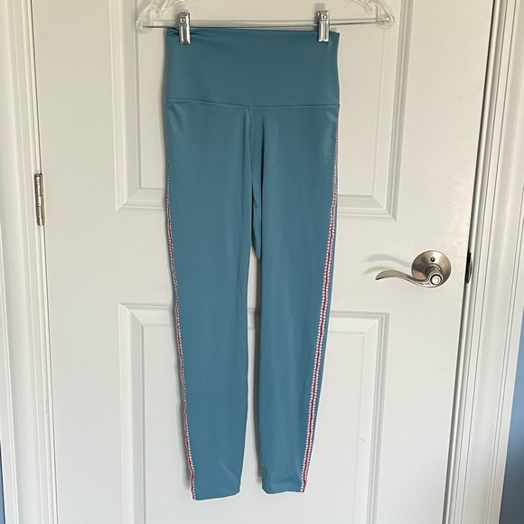 Nike Dri-Fit Blue High Rise Crochet Edge 7/8 Leggings - 47015 - Picture 5 of 11